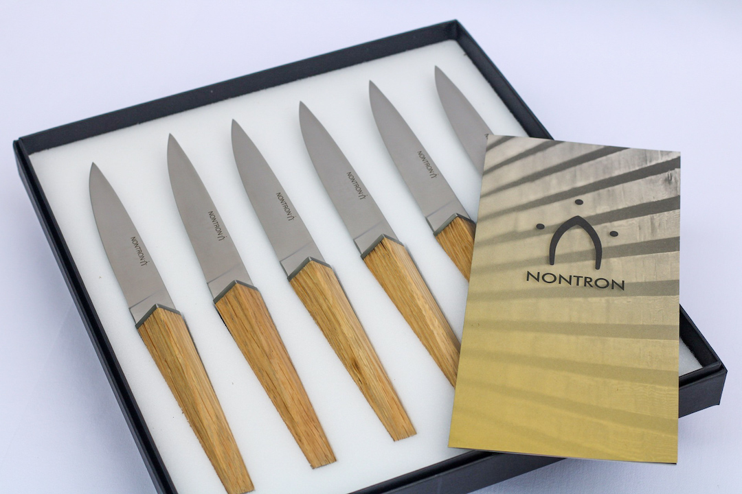 Coutellerie Nontronnaise, boite de 6 couteaux de la collection Christian Ghion